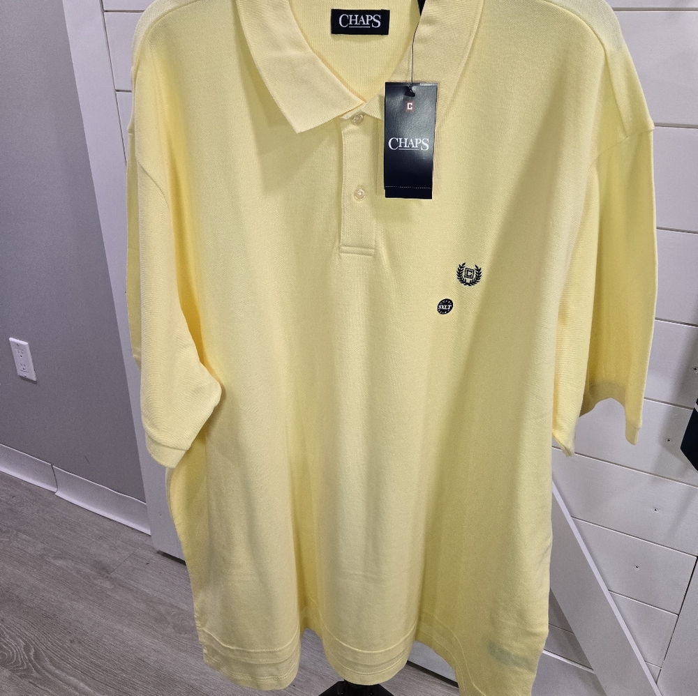 CHAPS Men's 3XLT Yellow Polo Shirt